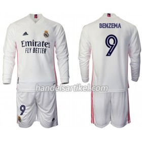 Real Madrid Karim Benzema 9 Kinder Heim Trikotsatz 2020/21 Langarm (+ Kurze Hosen)